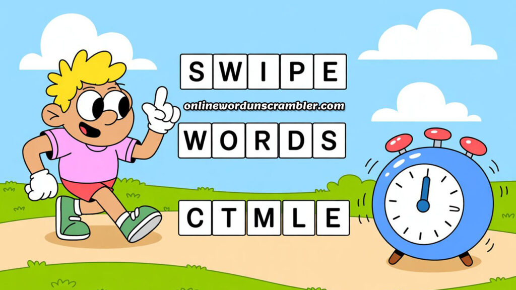 Online Word Unscrambler Swipe Words Time Challenge Game 3